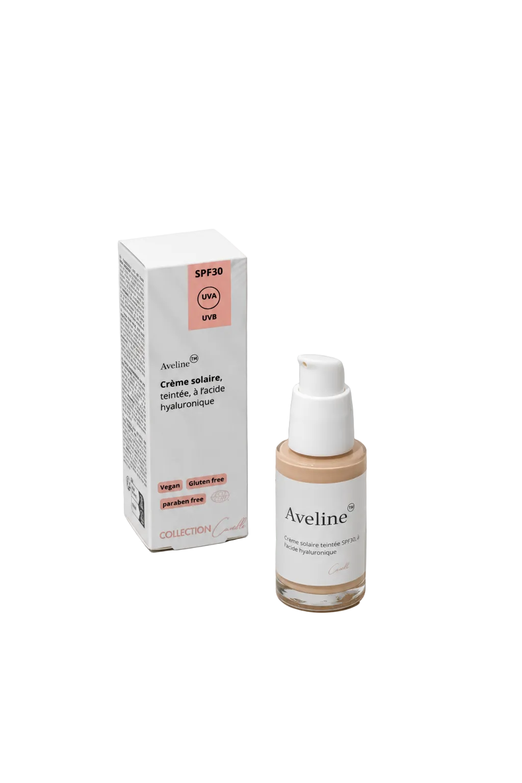 Crème solaire SPF 30, teinté - à l'acide hyaluronique
