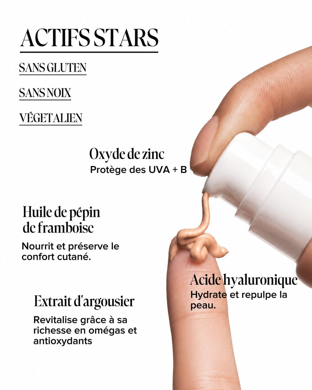 Crème solaire SPF 30, teinté - à l'acide hyaluronique